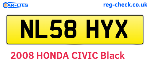 NL58HYX are the vehicle registration plates.