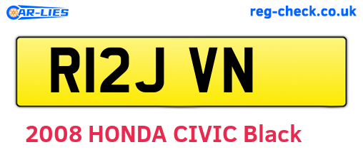 R12JVN are the vehicle registration plates.