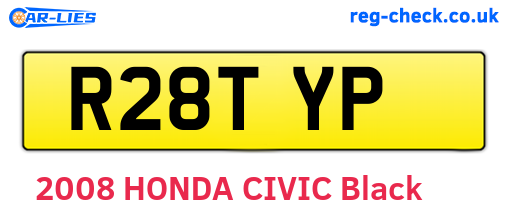 R28TYP are the vehicle registration plates.