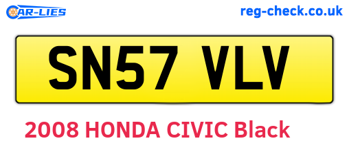 SN57VLV are the vehicle registration plates.