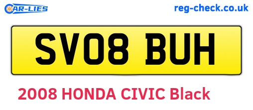 SV08BUH are the vehicle registration plates.