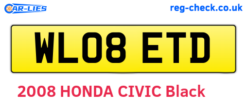 WL08ETD are the vehicle registration plates.