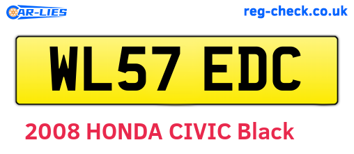 WL57EDC are the vehicle registration plates.