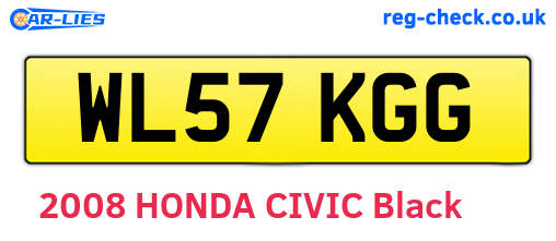 WL57KGG are the vehicle registration plates.