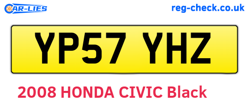 YP57YHZ are the vehicle registration plates.