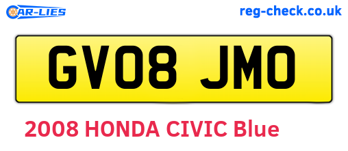 GV08JMO are the vehicle registration plates.