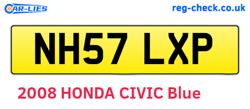 NH57LXP are the vehicle registration plates.