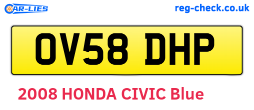 OV58DHP are the vehicle registration plates.