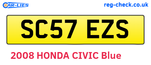 SC57EZS are the vehicle registration plates.