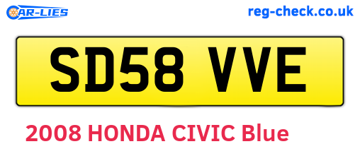 SD58VVE are the vehicle registration plates.