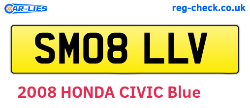 SM08LLV are the vehicle registration plates.