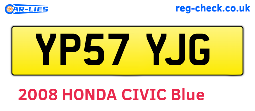 YP57YJG are the vehicle registration plates.