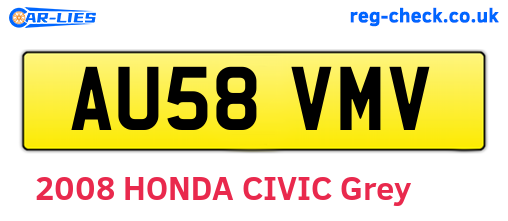 AU58VMV are the vehicle registration plates.