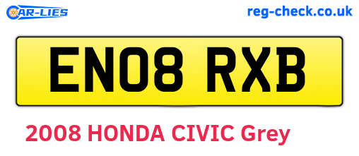 EN08RXB are the vehicle registration plates.