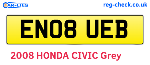 EN08UEB are the vehicle registration plates.