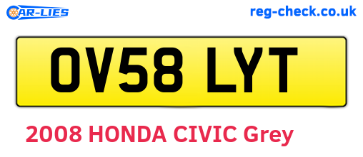 OV58LYT are the vehicle registration plates.