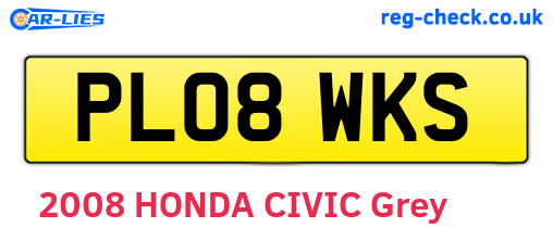 PL08WKS are the vehicle registration plates.