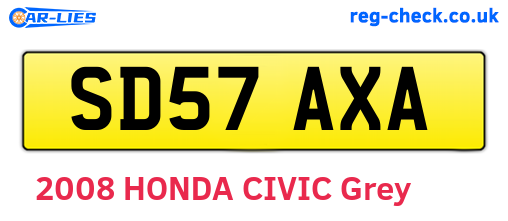 SD57AXA are the vehicle registration plates.
