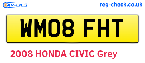 WM08FHT are the vehicle registration plates.