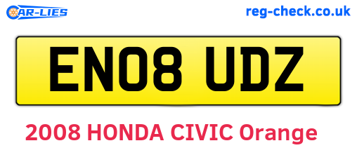 EN08UDZ are the vehicle registration plates.