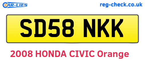 SD58NKK are the vehicle registration plates.