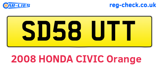 SD58UTT are the vehicle registration plates.