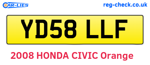 YD58LLF are the vehicle registration plates.