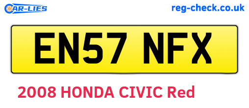 EN57NFX are the vehicle registration plates.