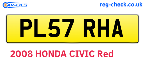 PL57RHA are the vehicle registration plates.