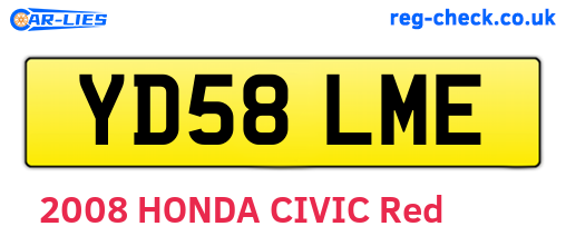 YD58LME are the vehicle registration plates.
