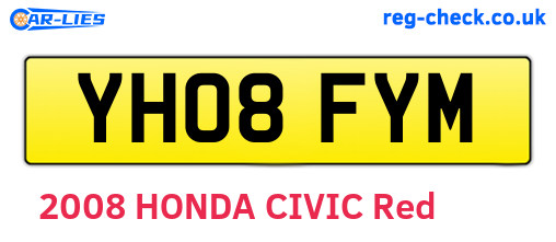 YH08FYM are the vehicle registration plates.