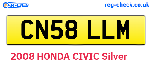 CN58LLM are the vehicle registration plates.