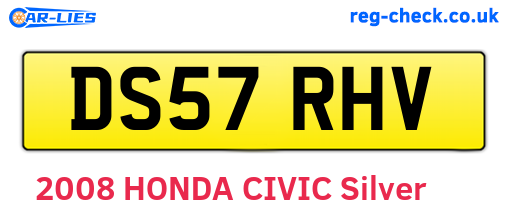 DS57RHV are the vehicle registration plates.