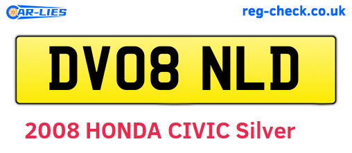 DV08NLD are the vehicle registration plates.