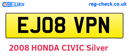 EJ08VPN are the vehicle registration plates.