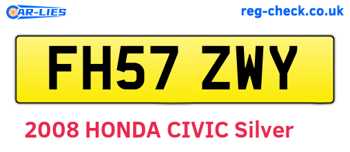 FH57ZWY are the vehicle registration plates.