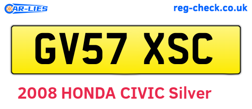 GV57XSC are the vehicle registration plates.