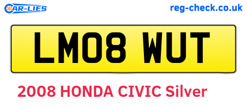 LM08WUT are the vehicle registration plates.