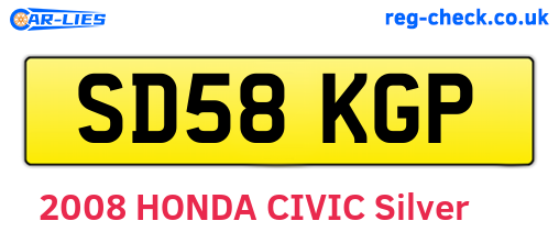 SD58KGP are the vehicle registration plates.