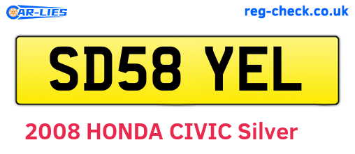 SD58YEL are the vehicle registration plates.