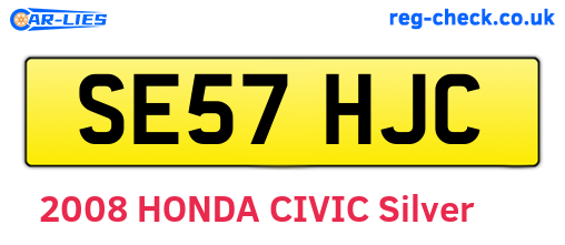 SE57HJC are the vehicle registration plates.