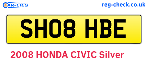 SH08HBE are the vehicle registration plates.