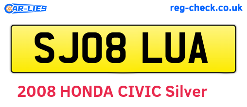 SJ08LUA are the vehicle registration plates.