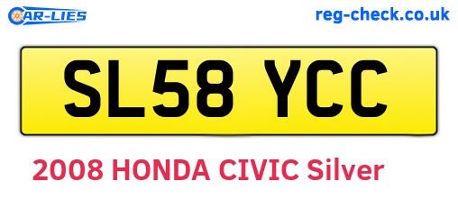 SL58YCC are the vehicle registration plates.