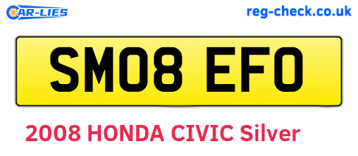 SM08EFO are the vehicle registration plates.