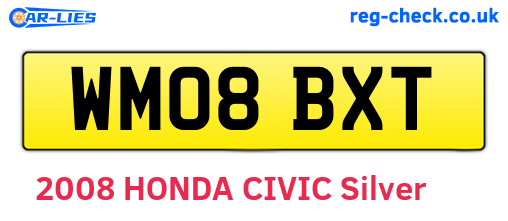 WM08BXT are the vehicle registration plates.