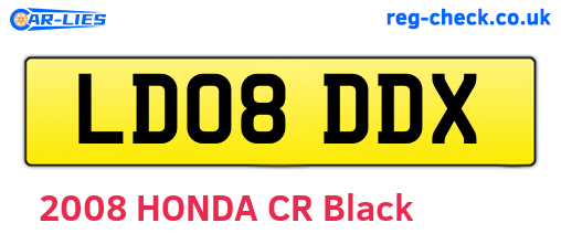 LD08DDX are the vehicle registration plates.