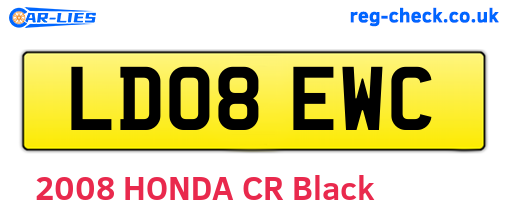 LD08EWC are the vehicle registration plates.