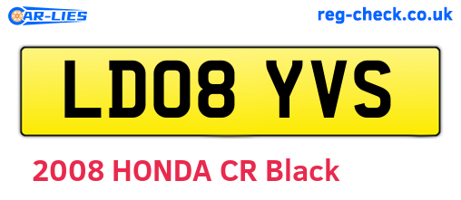 LD08YVS are the vehicle registration plates.