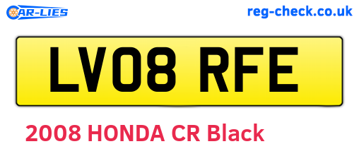 LV08RFE are the vehicle registration plates.